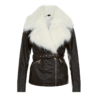 Black Faux Fur Leather Jacket