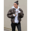 Kendall Jenner Bomber Leather Jacket