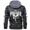 Mens Hooded Black Punisher Jacket