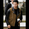 Nick Jonas Biker Suede Leather Jacket