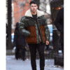 Nick Jonas Green puffer jacket