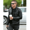 Nick Jonas Street Fashion Black Leather Jacket
