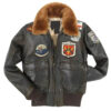 Top Gun Women's Brown Leather Jacket