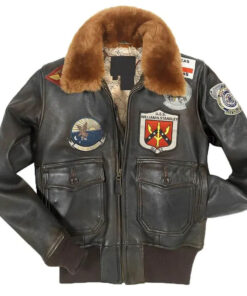 Top Gun Women's Brown Leather Jacket