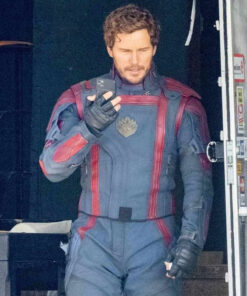 Star Lord Guardians of The Galaxy 3 Blue Jacket with Red strips