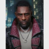 Cyberpunk 2077 Idris Elba Black Leather Coat