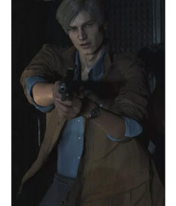 Resident Evil 2 Leon S Kennedy Brown Leather Jacket