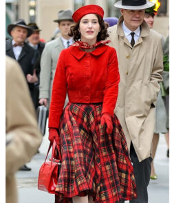 The Marvelous Mrs Maisel Rachel Brosnahan Red Cropped Jacket