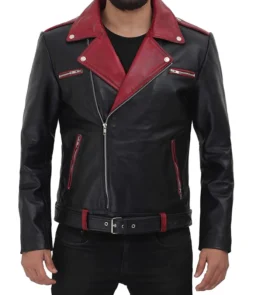 Red Black Devil Leather Jacket