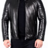 Men's Padded Genuine Leather Biker Jacket