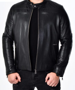 Men's Genuine Leather Biker Jacket