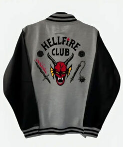 Hellfire Club Grey Varsity Jacket