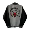 Hellfire Club Grey Varsity Bomber Jacket