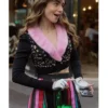 Emily In Paris Lily Collins Fur Collar Cardigan