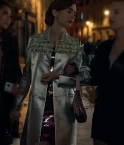 Emily In Paris S02 Lily Collins Silver Coat