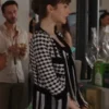Emily In Paris S03 Lily Collins Houndstooth Jacket