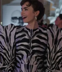 Emily In Paris Season 3 Zebra Jacket