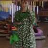Emily in Paris S03 Lily Collins Green Printed Coat