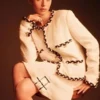 Lily Collins Emily In Paris S03 White Woolen Coat