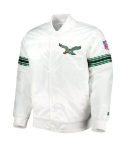 Philadelphia Eagles White Varsity Jacket
