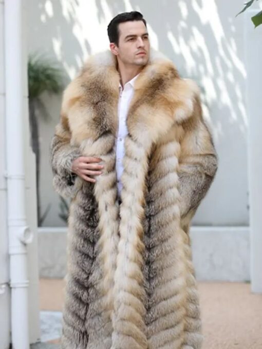 Golden Island Nutria Fox Fur Coat