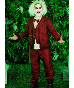 Beetlejuice Wedding Halloween Maroon Suit