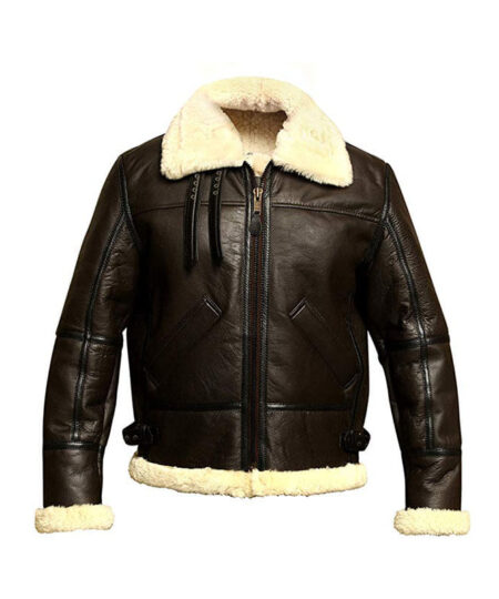 B3 Bomber Aviator Sheepskin Leather Jacket