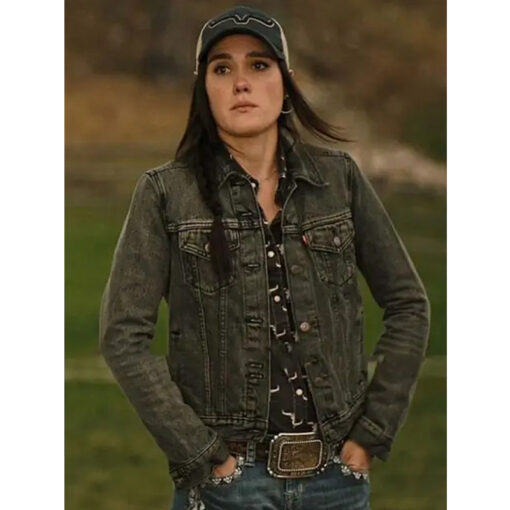 Eden Brolin Yellowstone Grey Denim Jacket