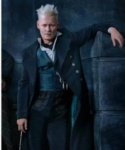 Fantastic Beasts 2 Black Wool Trench Coat