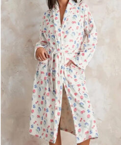 Fruit Blue Print Bathrobe