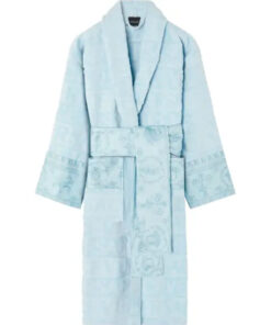 Graphic Print Silk Versace Bathrobe