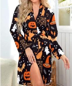 Halloween Black Bathrobe