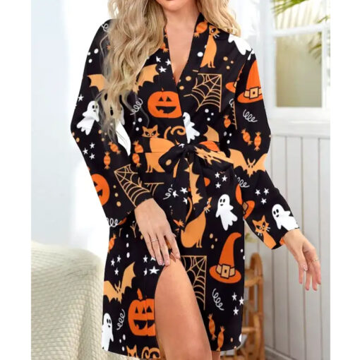 Halloween Black Bathrobe