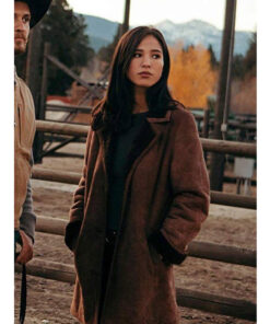 Kelsey Asbill Yellowstone Suede Leather Coat