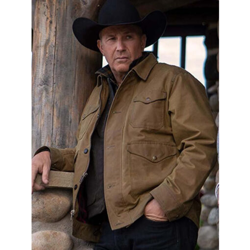 Kevin Costner Yellowstone Brown Cotton Jacket