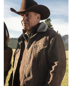 Kevin Costner Yellowstone Corduroy Brown Jacket