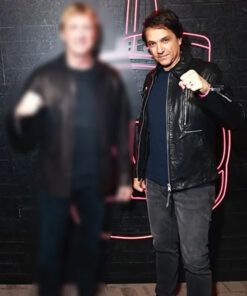 Ralph Macchio Black Leather Jacket