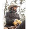 Ryan Bingham Yellowstone Gray Wool Pea Coat