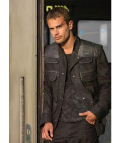 Theo James Divergent Four Black Leather Jacket