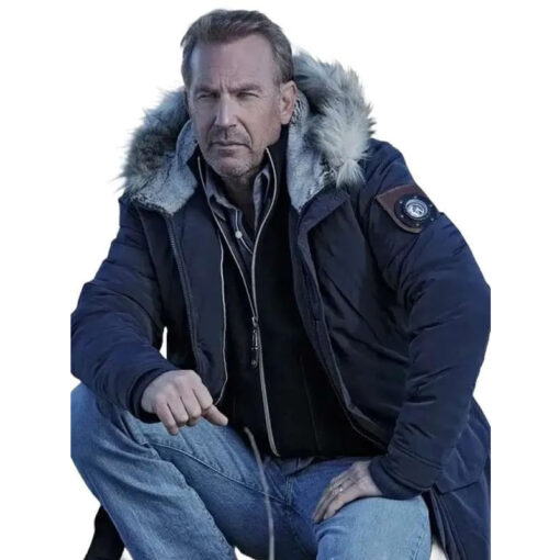 Yellowstone John Dutton Blue Parka Hooded Jacket