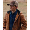 Tate Dutton Yellowstone Brown Hooded Jacket