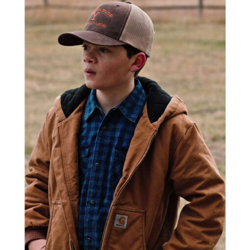 Tate Dutton Yellowstone Brown Hooded Jacket