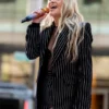 Kelsea Ballerini Black Pinstripe Blazer