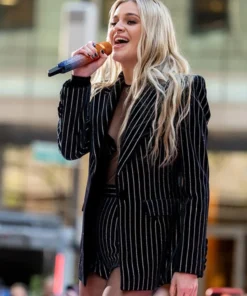 Kelsea Ballerini Black Pinstripe Blazer