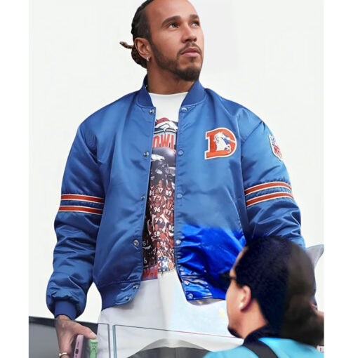 Lewis Hamilton Broncos Starter Varsity Blue Jacket