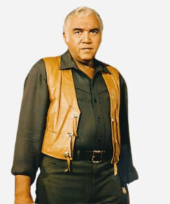 Lorne Greene Bonanza Brown Leather Vest