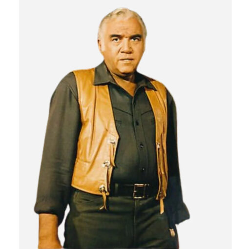 Lorne Greene Bonanza Brown Leather Vest