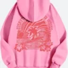 Pink Palm Puff Hoodie