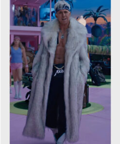 Ryan Gosling Whit Fur Coat