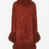 Taylor Swift Chiefs Game Red Fur Coat